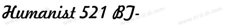 Humanist 521 BT字体转换
